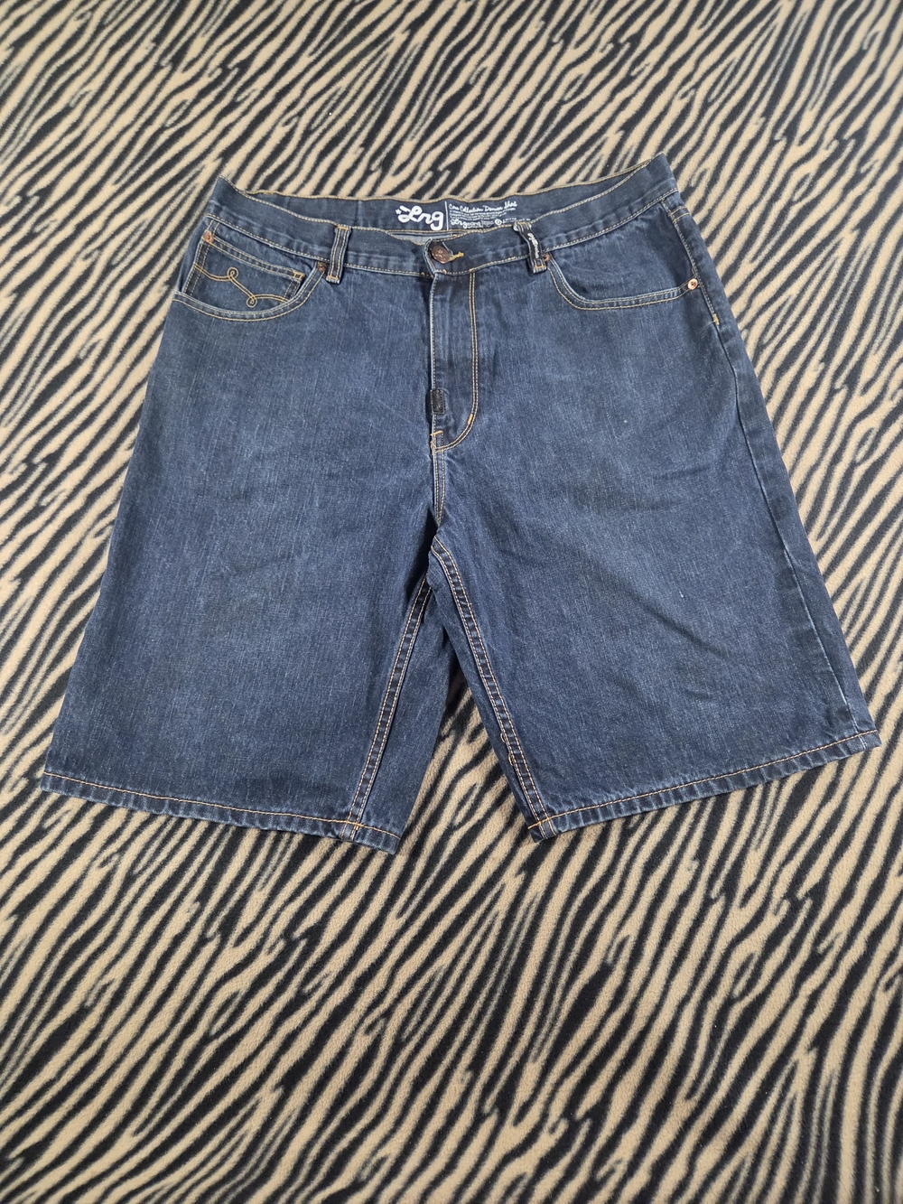 LRG Men's Denim Shorts in Dark Blue